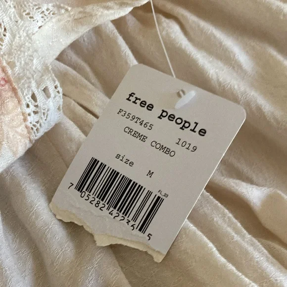 Free people babydoll tuni with lace nwt - Picture 4 of 5